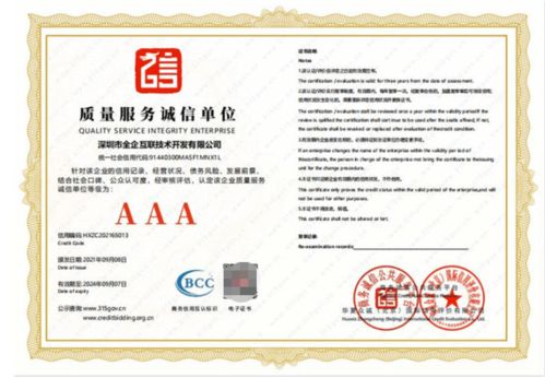 喜訊｜全企互聯榮膺企業信用評價AAA級信用企業等多項殊榮，賦能企業信用管理咨詢服務新高度